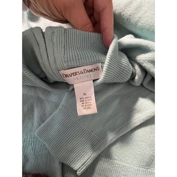 Draper's & Damon's Mint Green Sweater - Petite Large - 100% Acrylic - Picture 4 of 7